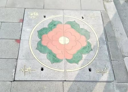 方形藝術井蓋圖片大全